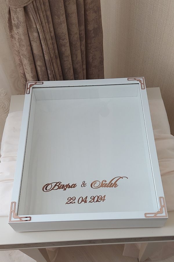 Verda Çerçeve-40X50 cm Rose Memory Frame! Deep Frame Without Leds! Rose Memory Frame - for Bridal Bouquets 1