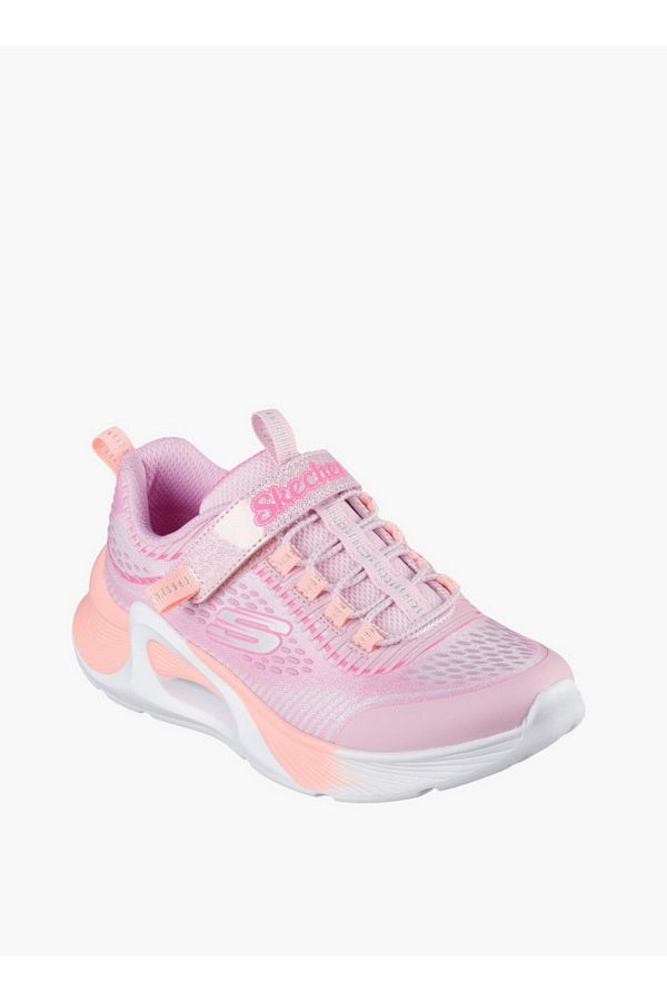 SKECHERS-Girls' TIDE TECH Sports Shoes with Hook and Loop Closure - 303896L-LPMT 1