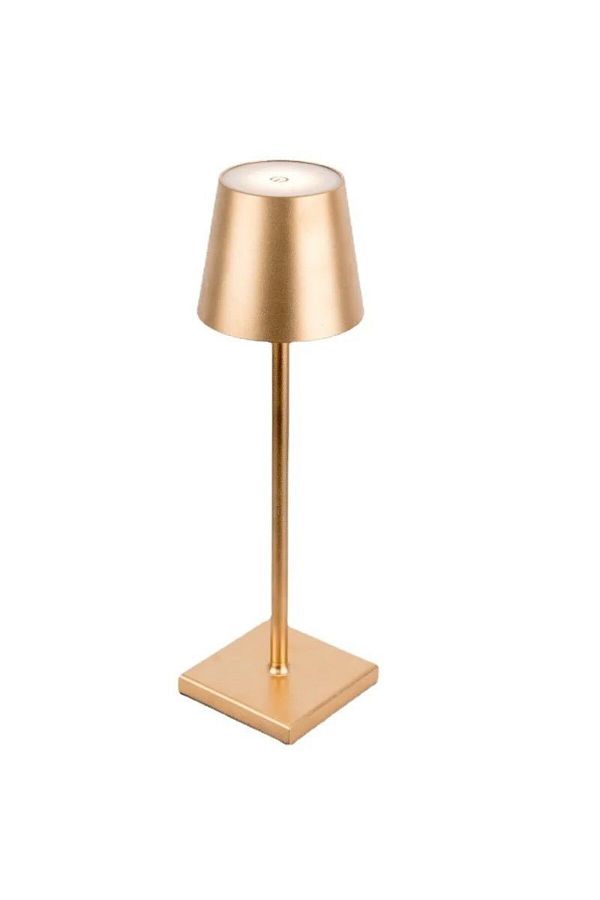 Tescomak-Rechargeable touch LED table lamp with gold telescopic rod 1