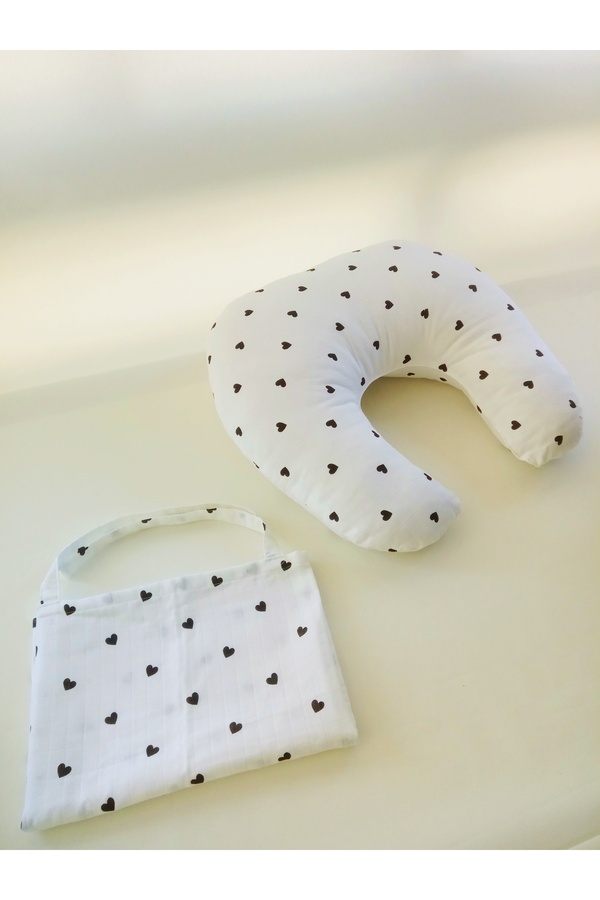 Wenaris %100 pamuk emzirme yastığı ve emzirme önlüğü