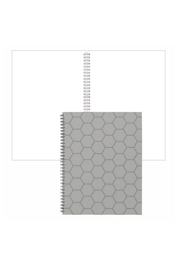 OBRO-Spiral Notebook, Notebook, White Vellum Sheets, Unruled, Flower Print, A5, 80 sheets, 160 pages 1