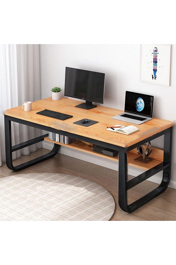 AGD-Computer Desk Simple Modern Streamlined Home Office Desk 100cm x 60cm 1