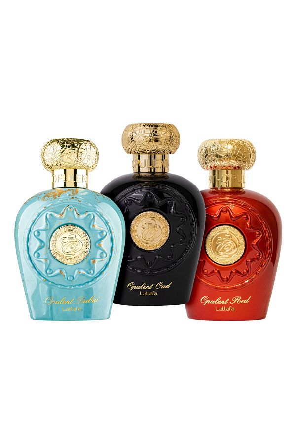 lattafa-Συσκευασία 3 αρωμάτων, Opulent Dubai 100 ml, Opulent Oud 100 ml και Opulent Red 100 ml 1