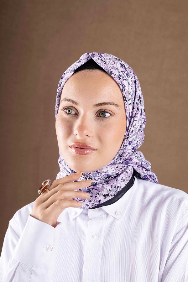 Akel-Patterned Soft Scarf Collection Flower Pattern 1