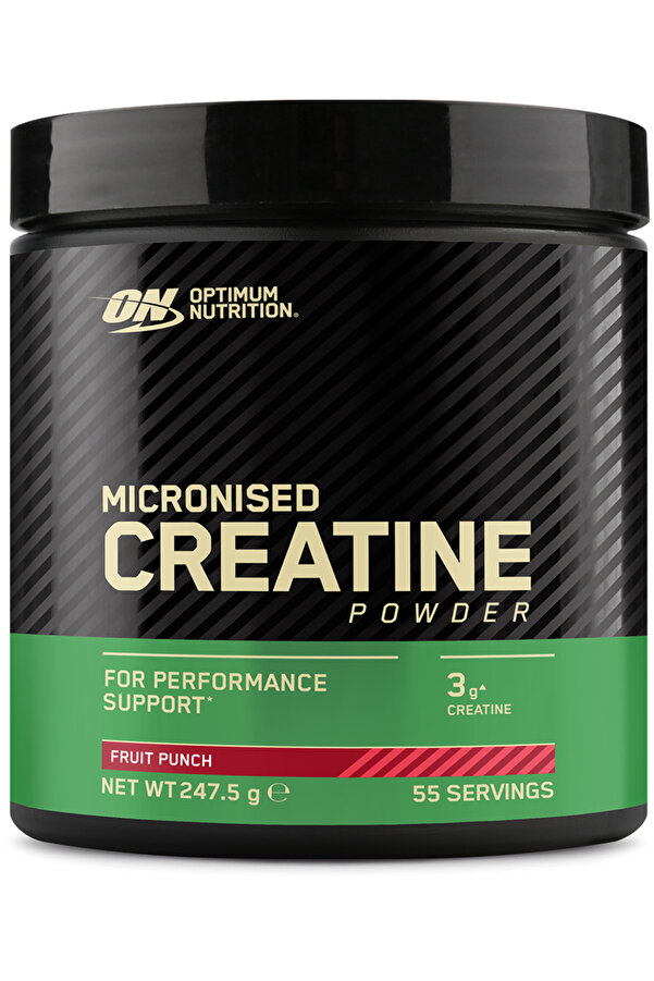 Optimum Nutrition Creatine Monohydrate Micronised (247.5g) Fruit Punch ...