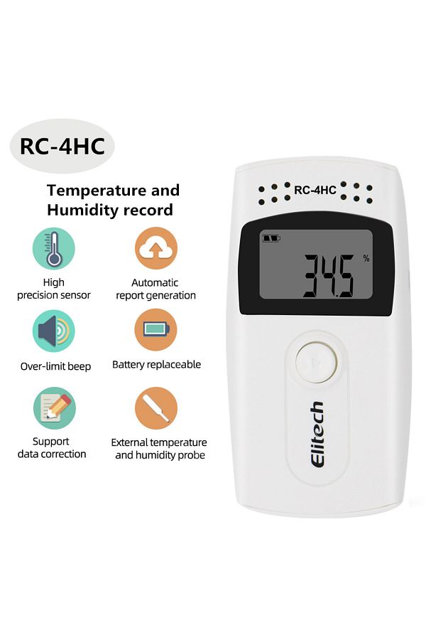 Choice-Rc-4hc High Precision Data Recorder Rc-4/4hc/5/5 /gsp-6 Digital Temperature Humidity Logger Internal 1