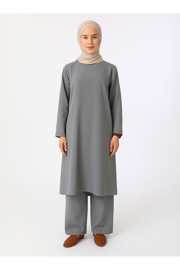 Refka-Soft Textured Double Set - Gray - Refka 1