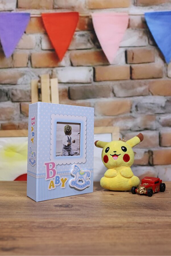 NRCN 10x15cm 100’lük Pencereli Bebek Fotoğraf Albümü Mavi