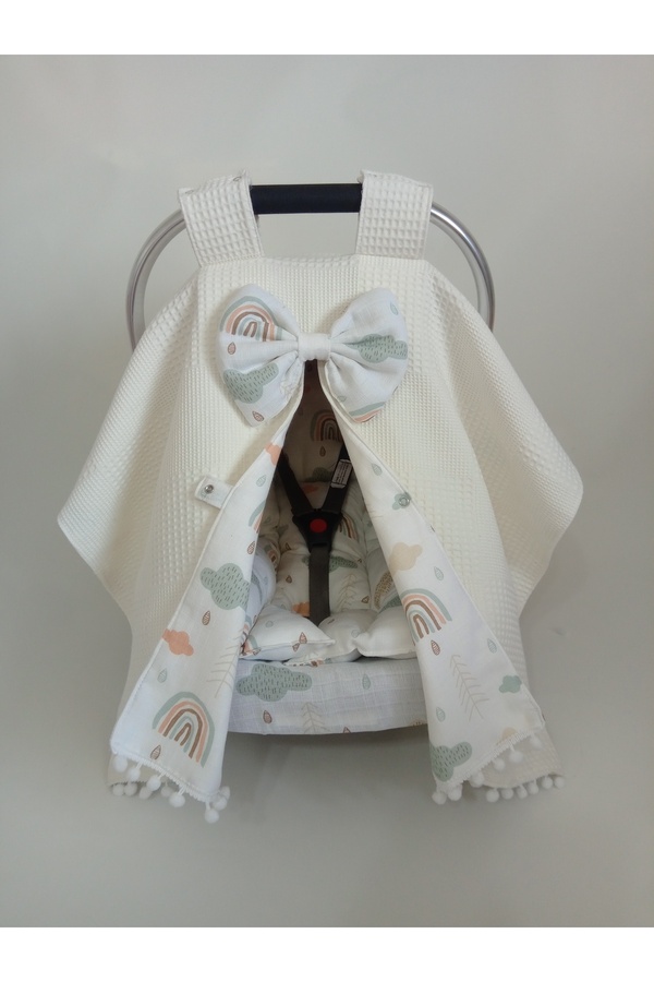 Wenaris % 100 pamuk Puset Örtüsü ve puset minderi 2 parça ( Puset Çarşafı dahil değildir )