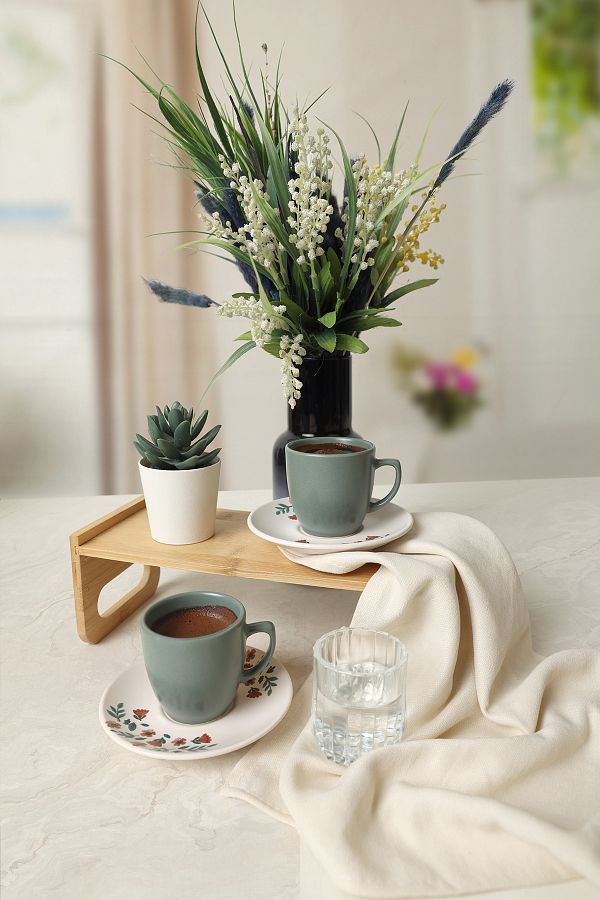 Keramika-Set de cafea Çiçek Magic 4 piese pentru 2 persoane 22621 1