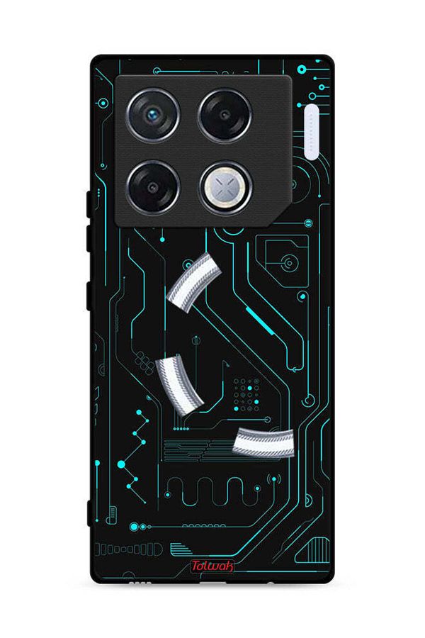Tolwak-غطاء حماية لهاتف Infinix GT 20 Pro 5G، دوائر فنية رقمية، بساطة، شاشات متعددة 1
