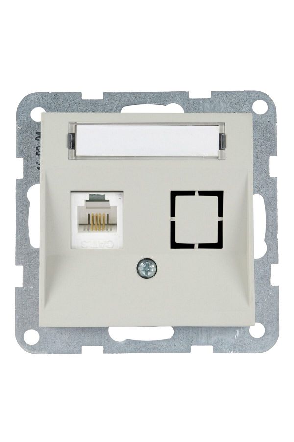 PANASONIC-CAT6 Socket Mechanism Karre Plus 55 Soft Touch Sandstone 1