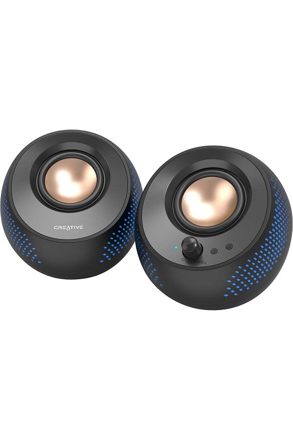 CREATIVE-Pebble X 2.0 USB-C Computer Speakers with Customizable RGB Lighting, Bluetooth 5.3, USB Aud 1