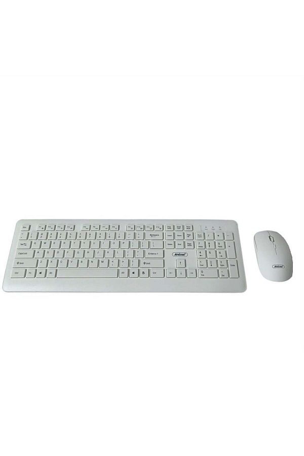 divendi-ro-Set keyboard mouse, wireless 2.4, with battery indicator - White 1
