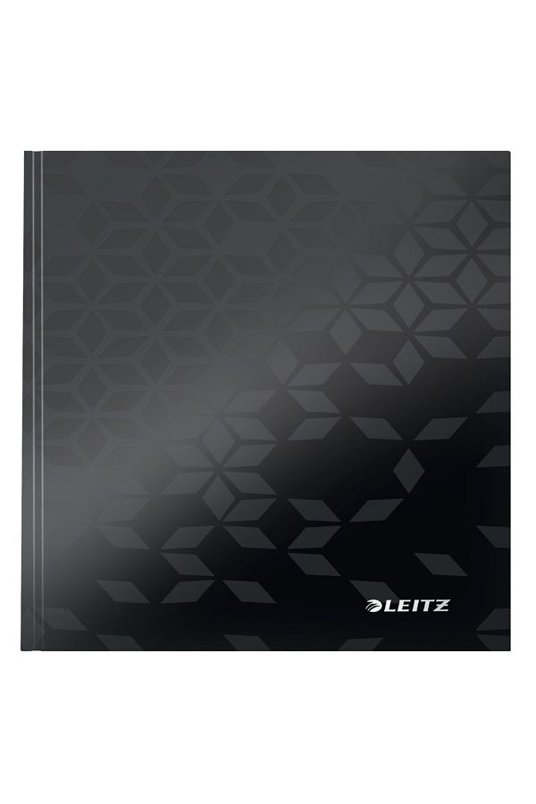 Leitz-, Notebook A5, Dictando Ruling, 80 Pages, Black Cardboard Cover, WOW Collection 1
