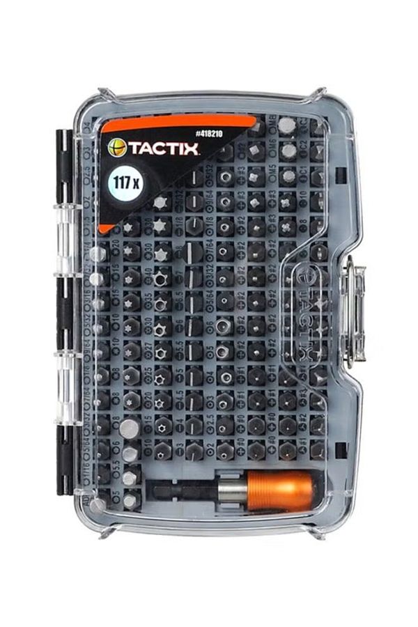 Tactix-مجموعة رؤوس بت Cr-V ماستر 1/4 بوصة، مكونة من 117 قطعة - مجموعة كاملة للاحتياجات اليومية 1