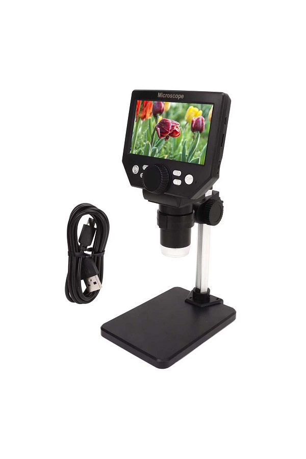 DAR-Portable Digital Microscope 4.3" LCD – 1000X, 8MP, with LED Light and Battery 1