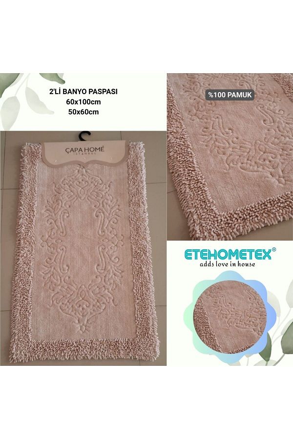 Çapa Home-Anchor Home Cotton 2-Pack Bathroom Mat 1