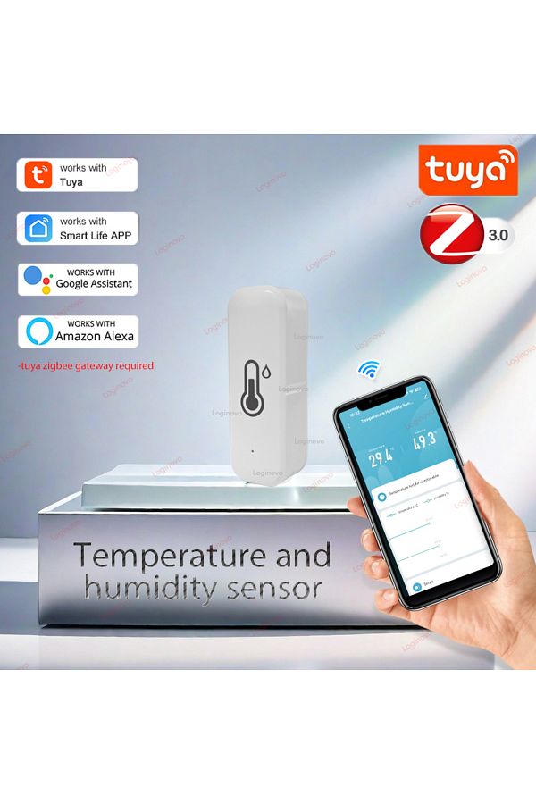 Choice-Tuya Zigbee 3.0 Temperature And Humidity Sensor Meter Smart Life APP Home Automation Battery Powe... 1