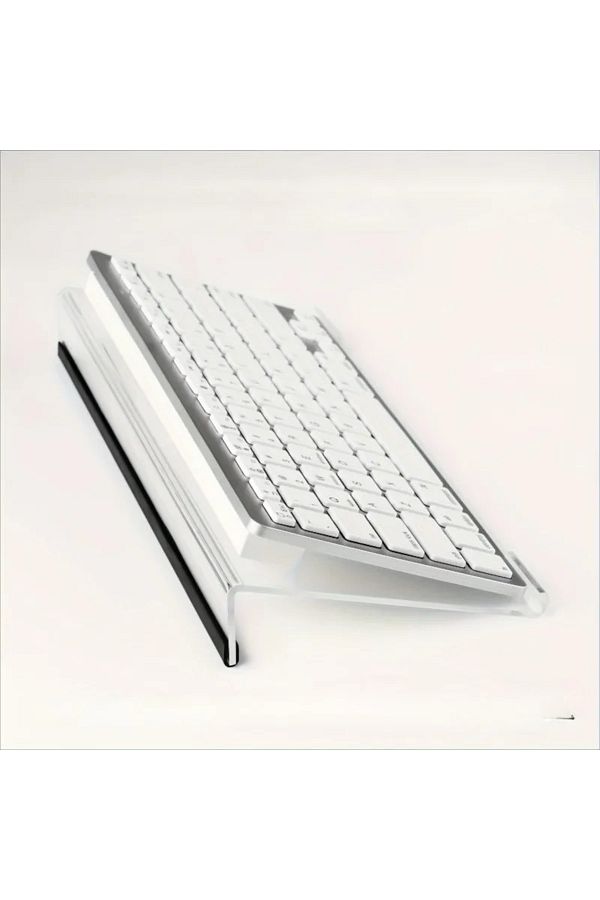 Choice-Transparent Acrylic Computer Keyboard Stand Clear Keyboard Riser Lift Tray Non-slip Transparent Desk 1