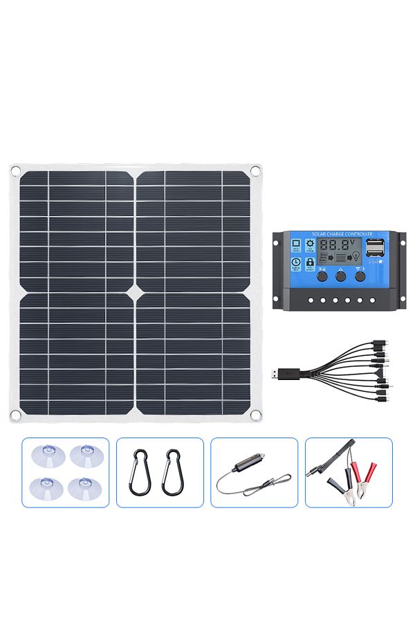Choice-500w kit 500W Solar Panel System - 12V High-Efficiency Kit Dual USB & 100A Controller for RV Off-Gri 1