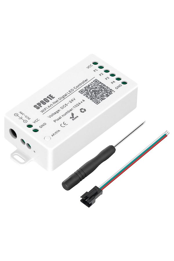 Choice-5-24V WM-SP801E SP801E WiFi Controller, iOS/Android App Control DC 5V24V SP801E for SK6812 WS2815 Di 1