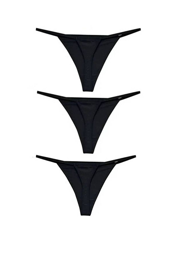 GECKO COLLECTION-String Thong Γυναικείο String String Elastic 3 Τεμάχια 1