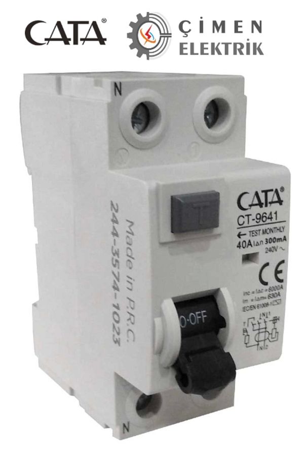 CPU ELEKTRONİK-Cata Ct 9641 2X40 300Ma Single Phase Residual Current Relay 6Ka 1