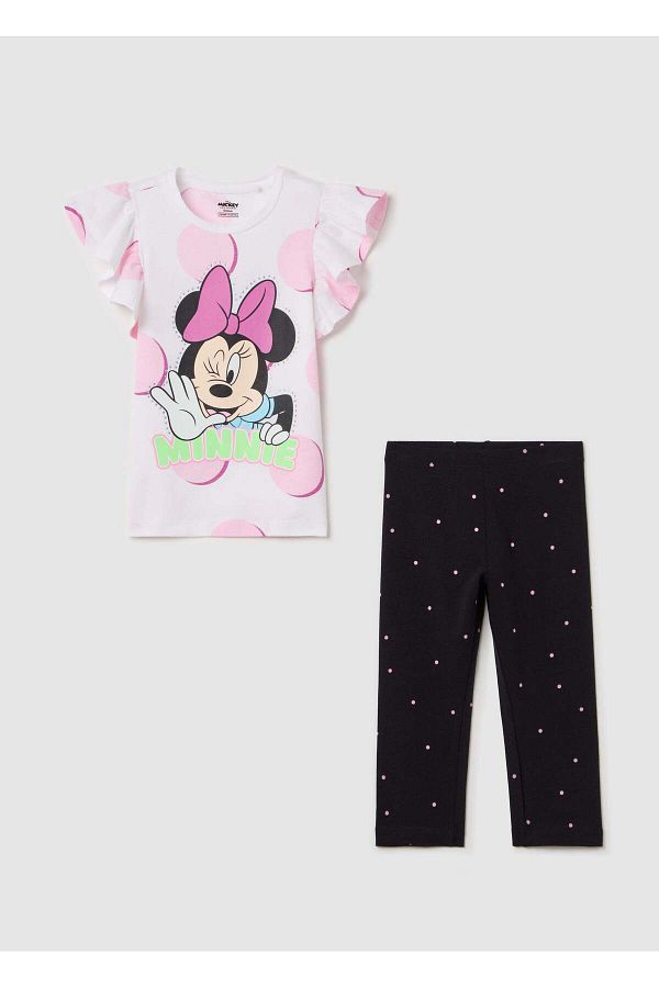 Ovs-Jogging Set With Minnie Mouse Print And Micro Polka Dots 1