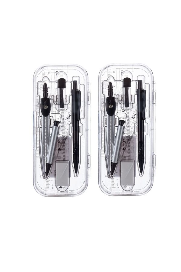 Choice-2pc ACS90867 M&G Compass Set Ruler Measurement Set Learning Professional Multifunctional Drawing Too 1