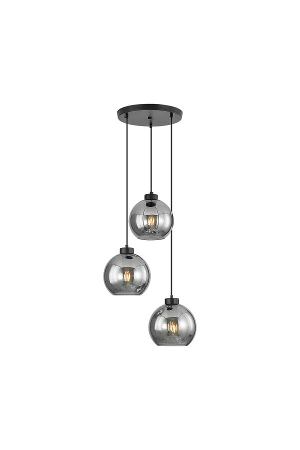 Braytron-Candelabru BR-BV01-00051, 3xE27, fumuriu+negru, IP20, 1