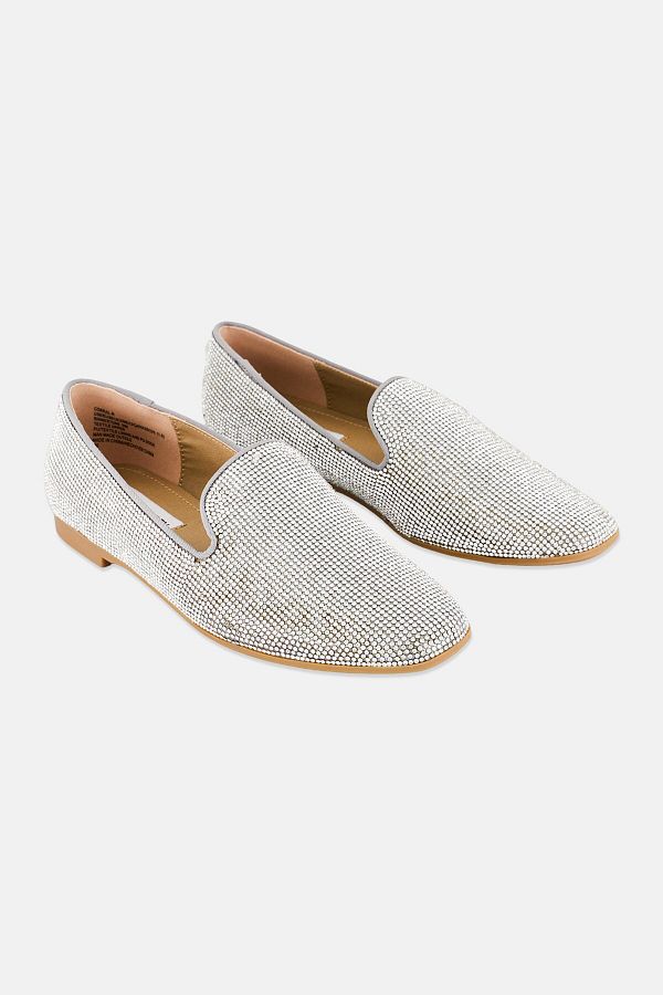 Steve Madden-Women Corral-R Slip On Casual Flats, Silver 1