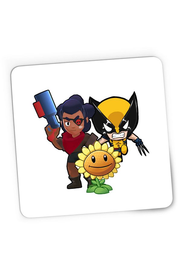 OEM-Mousepad Gaming Brawl Stars Shelly Fighter Zombies Green Wolverine, 21x19 см 1