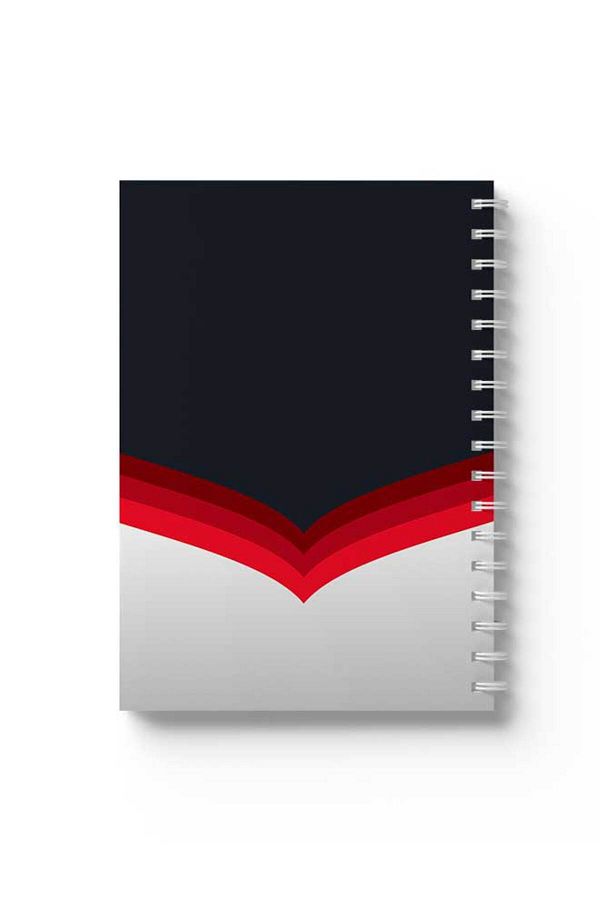 LOWHA-Spiral Notebook with Front and Back Hard Covers Featuring Dark Design 1