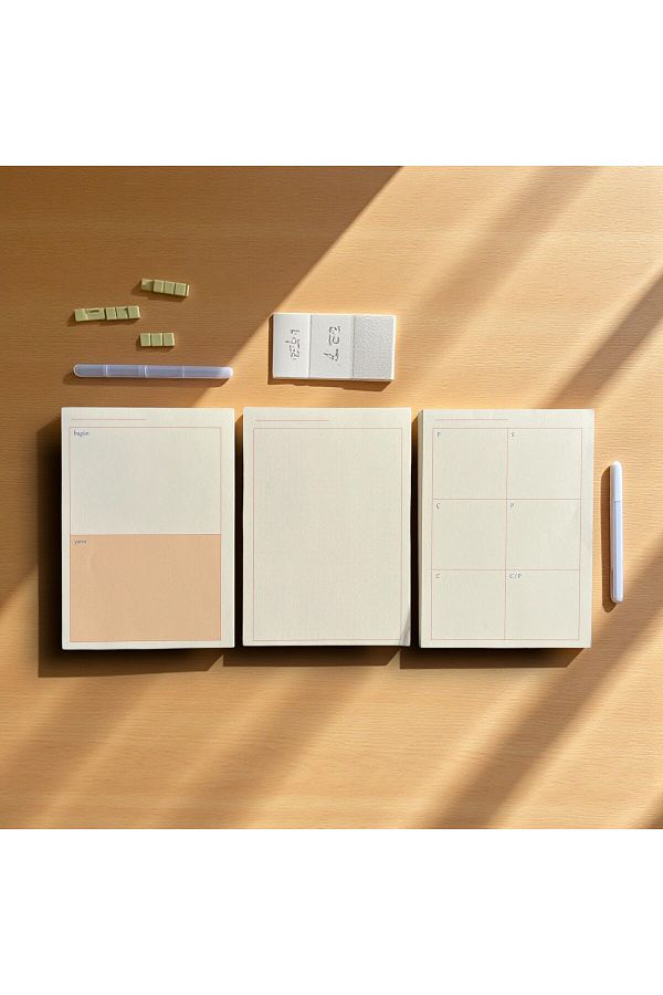 Fark Tanıtım-Set of 3 Desktop Note Papers – Today - Tomorrow |   Weekly Plan |   Dotted Page |   80 Sheets 1
