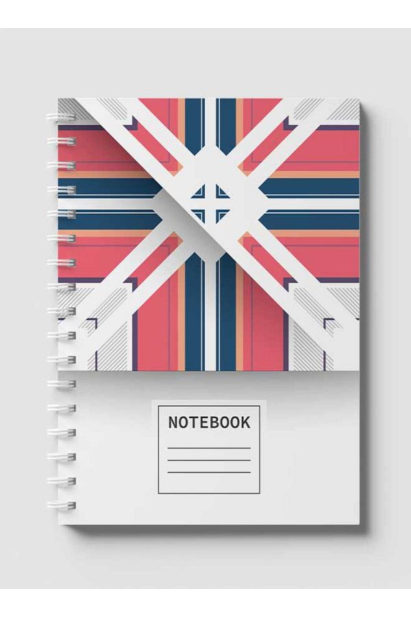 LOWHA-Spiral Notebook with Front and Back Hard Covers Featuring Futuristic Shape Design 1