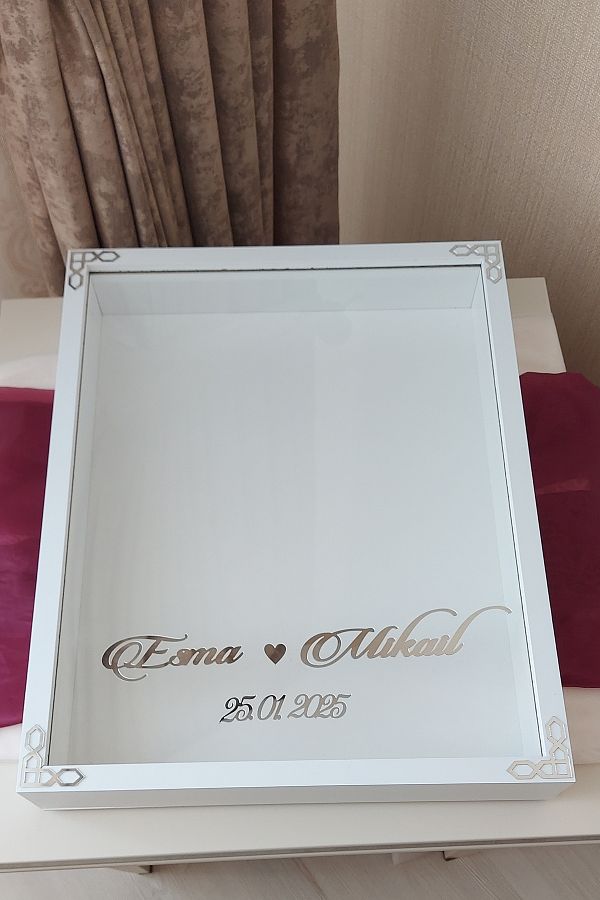 Verda Çerçeve-40X50 cm Rose Memory Frame! Deep Frame Without Leds! Rose Memory Frame - for Bridal Bouquets 1