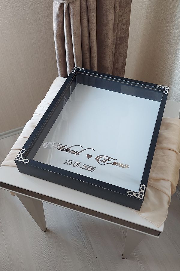 Verda Çerçeve-40X50 cm Rose Memory Frame! Deep Frame Without Leds! Rose Memory Frame - for Bridal Bouquets 1