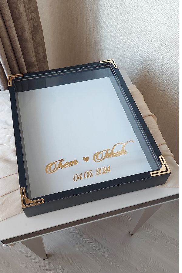 Verda Çerçeve-40X50 cm Rose Memory Frame! Deep Frame Without Leds! Rose Memory Frame - for Bridal Bouquets 1