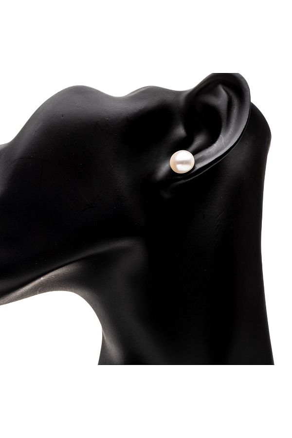 ElectraStore-Silver Earrings With Natural Pearl 1