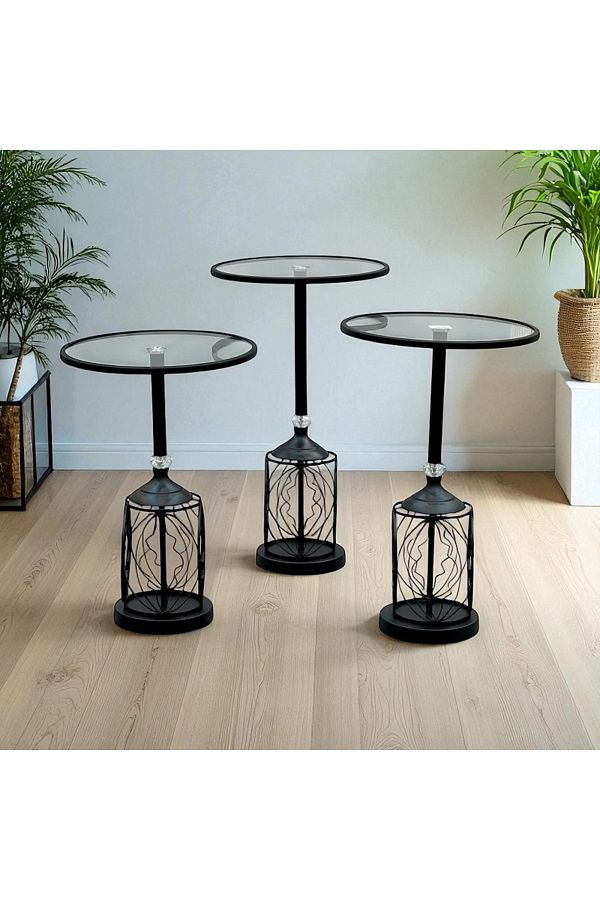 Gharaib Al Tuhaf-Luxury Side Table Set - 3 Pieces with a Modern and Elegant Design 1