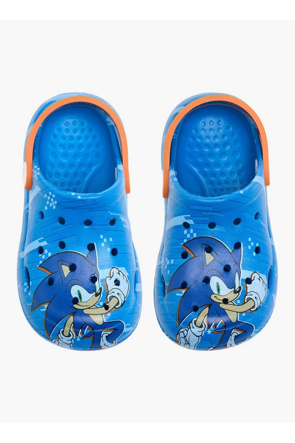 Sonic-Graphic Print Clogs with Backstrap 1