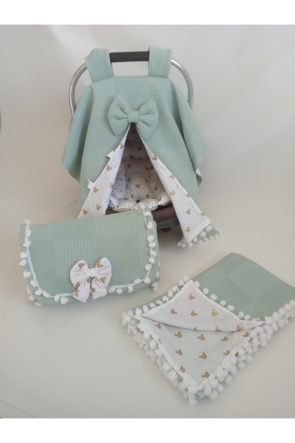 Wenaris % 100 pamuk Puset Örtüsü PUSET MİNDERİ ALTAÇMA VE YASTIK EMZİRME ÖNLÜĞÜ