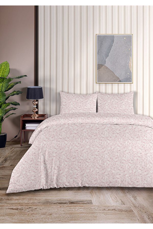 Evim-Elegant 100% Cotton Akfil Cotton Single Duvet Cover Set 160X220Cm Light Powder 1