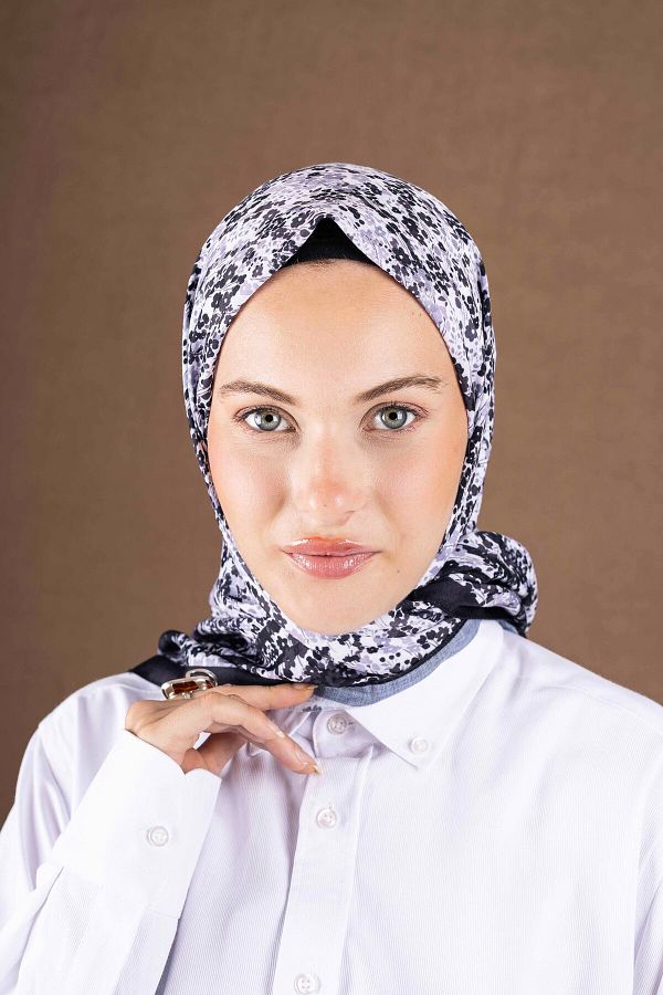 Akel-Patterned Soft Scarf Collection Flower Pattern 1