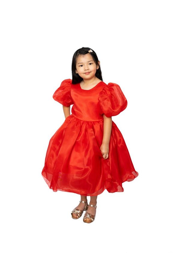 ddaniela-Tulip Party Dress-Red 1