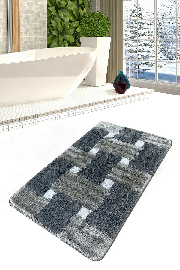 Chilai Home-70x120 Cm Covor Baie Acrilic Gri - Model Covor 1