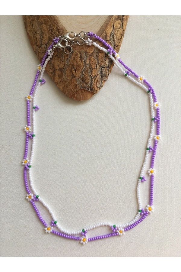 Handmade-Minimal Bead Grape Necklace Set 1