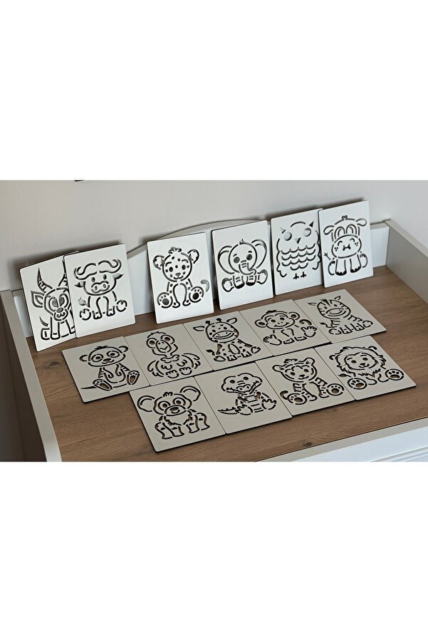 Karter İnovasyon Safari Hayvanları Çizgi Çalışma Seti, Eğitici Oyuncak, Montessori Eğitim Oyuncak, Motor Zeka Oyun