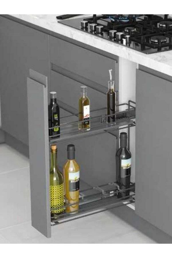 STARAX-S-2219-A Anthracite Bottle Holder with Side Telescopic Rail 1